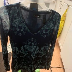 Axcess blue and green blouse, size Medium